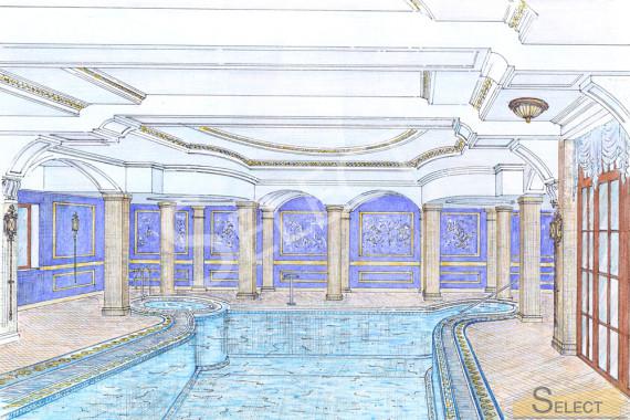 Sketch rendering of the pool