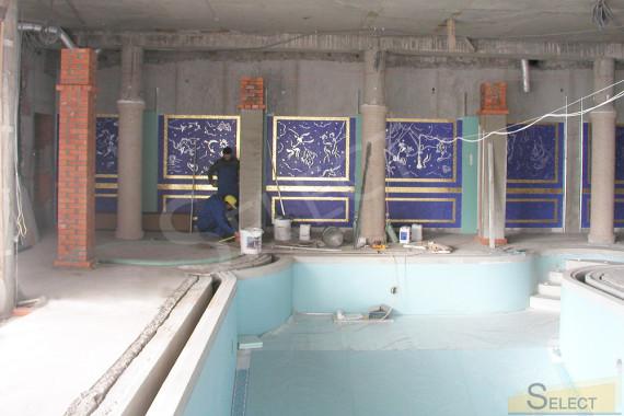 Pool mosaic installation