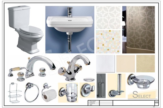 Wellness area equipment Faucets, accessories - Heritage Bathrooms, Ceramic tiles, mosaics - Ceramiche Grazia, Bisazza