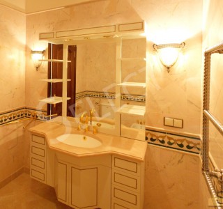 Photo. Bathroom in natural marble