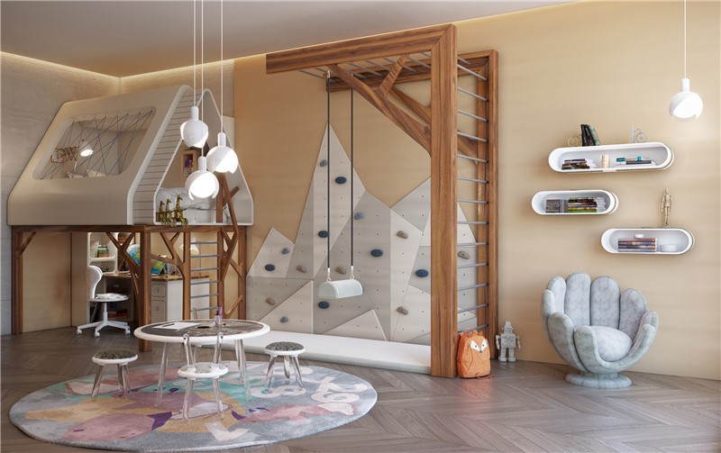 Mogli Playhouse Bed and Gym