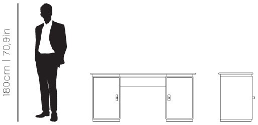 Dimensions Lasdun desk