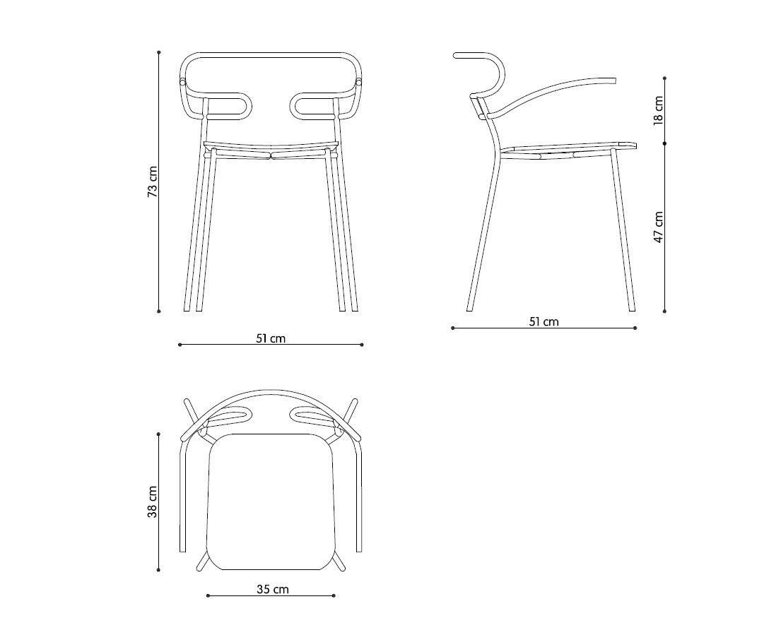 Technical Genoa Met Armchair-TR-0048-MET
