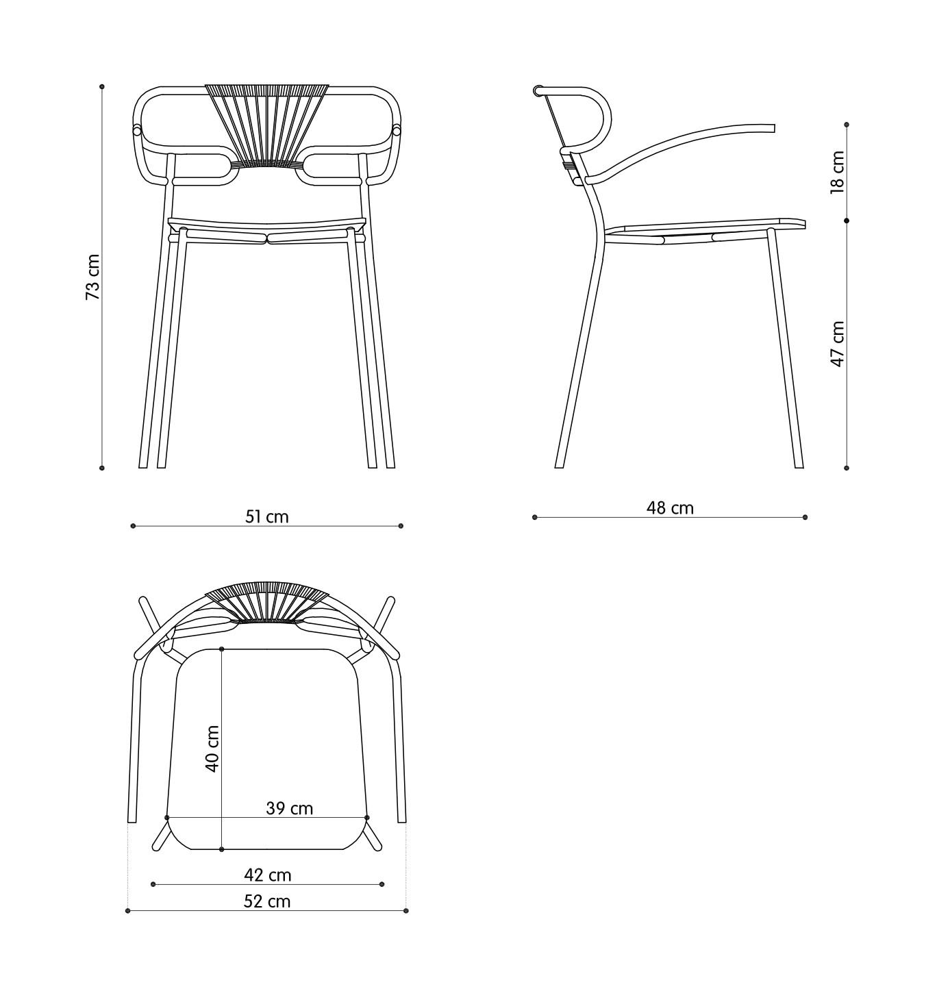 Technical Genoa Met Pu Cross Armchair-TR-0048 MET CROSS PU