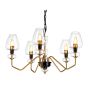 Elstead Lighting / Chandeliers / Armand 5 Aged Brass Plated & Charcoal Black Paint
