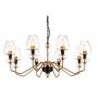 Elstead Lighting / Chandeliers / Armand 8 Aged Brass Plated & Charcoal Black Paint