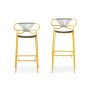 Traba / Outdoor Stools / Genoa Met Pu Cross Stool TR-0049-MET-CROSS-PU