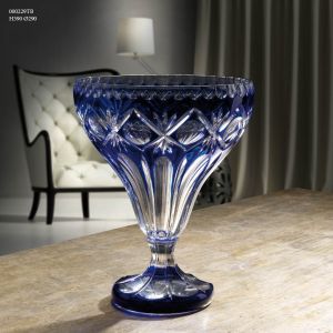 Italian Luxury Lighting / Vases / Blue Crystal 39 cm 000229TB