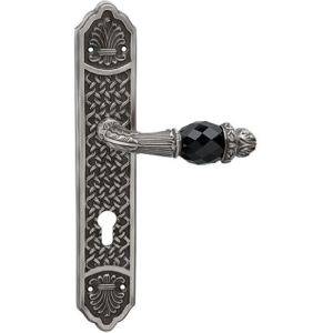 Bronces Mestre / Door Handles / Clasicawith Swarovski black crystal and euro 85mm 0A3141.N85.71