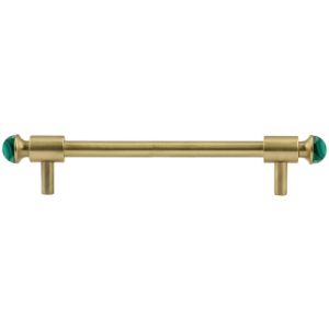 Bronces Mestre / Furniture Handles / Treasure Precious with malachite stone 160mm between centers 0T5000.ML160.30