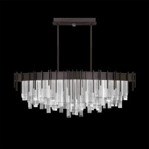 Fine Art Handcrafted Lighting / Pendants & Suspension Lights / Arpeggio 54.5″W Oblong Pendant