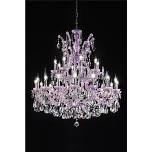 Italian Luxury Lighting / Chandeliers / Maria Theresa Lilac Satin 24 Lights 1055 024