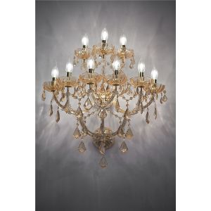 Italian Luxury Lighting / Wall Sconces / Maria Theresa Topaz 9 Lights 1156 009 Topaz