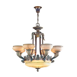 Mariner / Chandeliers / Casted Bronze & Alabaster 18626.0