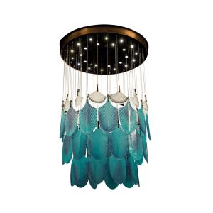 Mariner / Pendants & Suspension Lights / Metallic structure & Blue venetian glass 20202.0