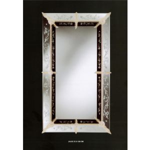 Italian Luxury Lighting / Wall Mirrors / Venetian Murano Glass with Floral Decoration 213S