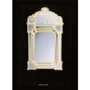 Italian Luxury Lighting / Wall Mirrors / Elegant Venetian Glass Decorations in Gold 816S