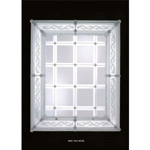Italian Luxury Lighting / Wall Mirrors / Silver Venetian Glass Murano Glass 829S