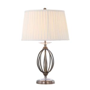 Elstead Lighting / Table Lamps / Aegean 1 Aged Brass with Ivory Shade