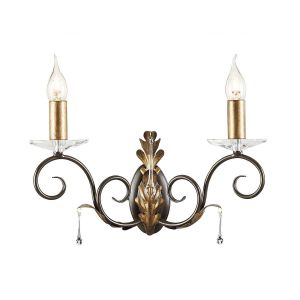 Elstead Lighting / Wall Lights / Amarilli 2 Bronze with Gold Patina