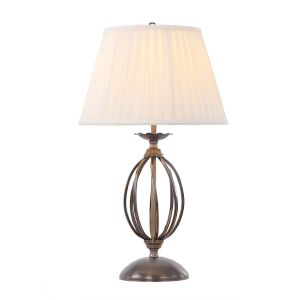Elstead Lighting / Table Lamps / Artisan 1 Aged Brass with Ivory Shade