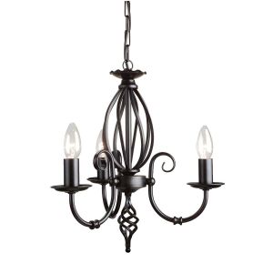 Elstead Lighting / Chandeliers / Artisan 3 Black