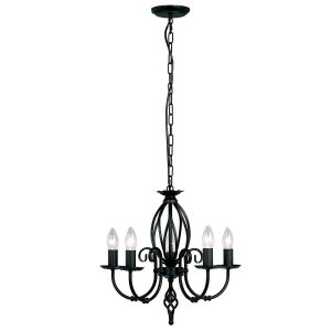 Elstead Lighting / Chandeliers / Artisan 5 Black