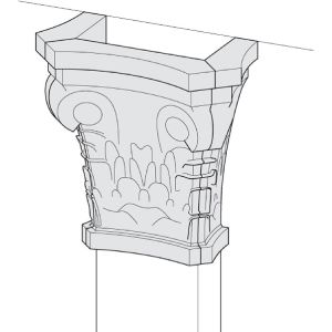 Arte Veneziana / Pilasters & Columns / Decorative Pilaster Capital CGC-GLF-013-CG11