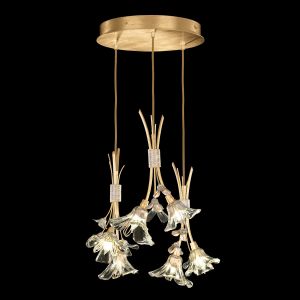 Fine Art Handcrafted Lighting / Round Pendant Lights / Azu 22″ 916540 
