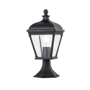 Elstead Lighting / Outdoor Pedestal Lights / Bayview 1 Medium Lantern Black