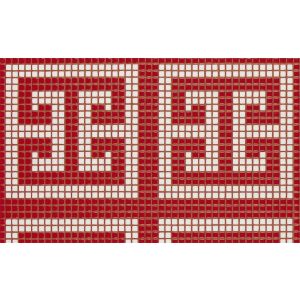 Bisazza / Mosaico - Decorations / Key White Red (Flooring)