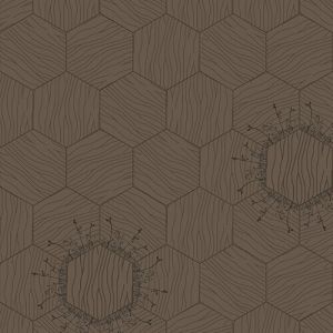 Bisazza / Wood - Decorations / Floral Marron Glacé