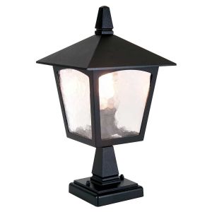 Elstead Lighting / Outdoor Pedestal Lights / York 1 Lantern Black