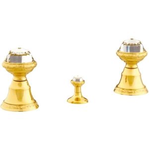 Bronces Mestre / Bidet Fittings / Three holes bidet set with Swarovski crystal 039222.E00.00