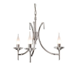 Elstead Lighting / Chandeliers / Brightwell 3 Polished Nickel