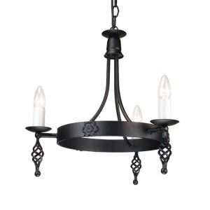Elstead Lighting / Chandeliers / Belfry 3 Black