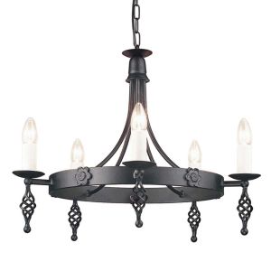 Elstead Lighting / Chandeliers / Belfry 5 Black