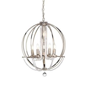 Elstead Lighting / Chandeliers / Cassie 7 Polished Nickel Plated