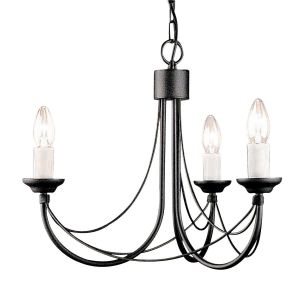 Elstead Lighting / Chandeliers / Carisbrooke 3 Black