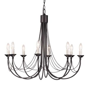 Elstead Lighting / Chandeliers / Carisbrooke 8 Black