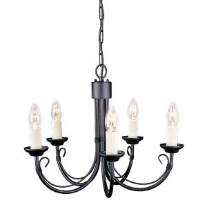 Elstead Lighting / Chandeliers / Chartwell 5 Black