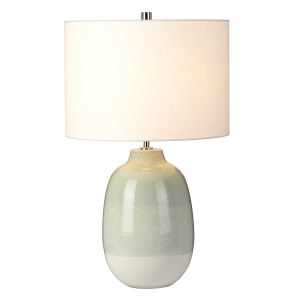 Elstead Lighting / Table Lamps / Chelsfield 1 Pale Green with White Shade