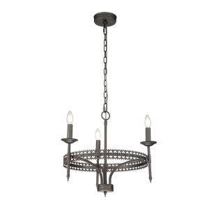 Elstead Lighting / Chandeliers / Crown 3 Iron Gate