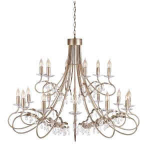 Elstead Lighting / Chandeliers / Christina 18 Silver & Gold Patina