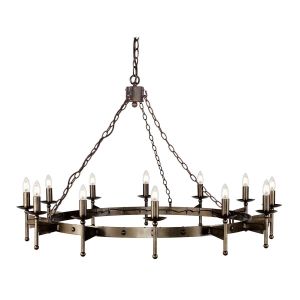 Elstead Lighting / Chandeliers / Cromwell 12 Old Bronze