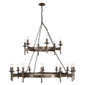 Elstead Lighting / Chandeliers / Cromwell 18 Light Chandelier - Old Bronze