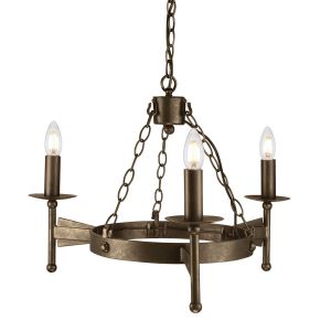 Elstead Lighting / Chandeliers / Cromwell 3 Old Bronze