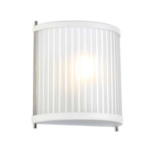 Elstead Lighting / Wall Lights / Corona White Satin Painted & Polished Nickel
