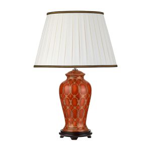 Elstead Lighting / Table Lamps / Datai 1 Terracotta and Gold with Ivory