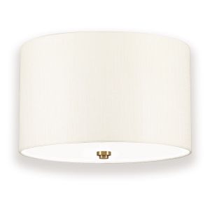 Elstead Lighting / Ceiling Lights / Fletcher 14 Flush Aged Brass with Ivory Shade